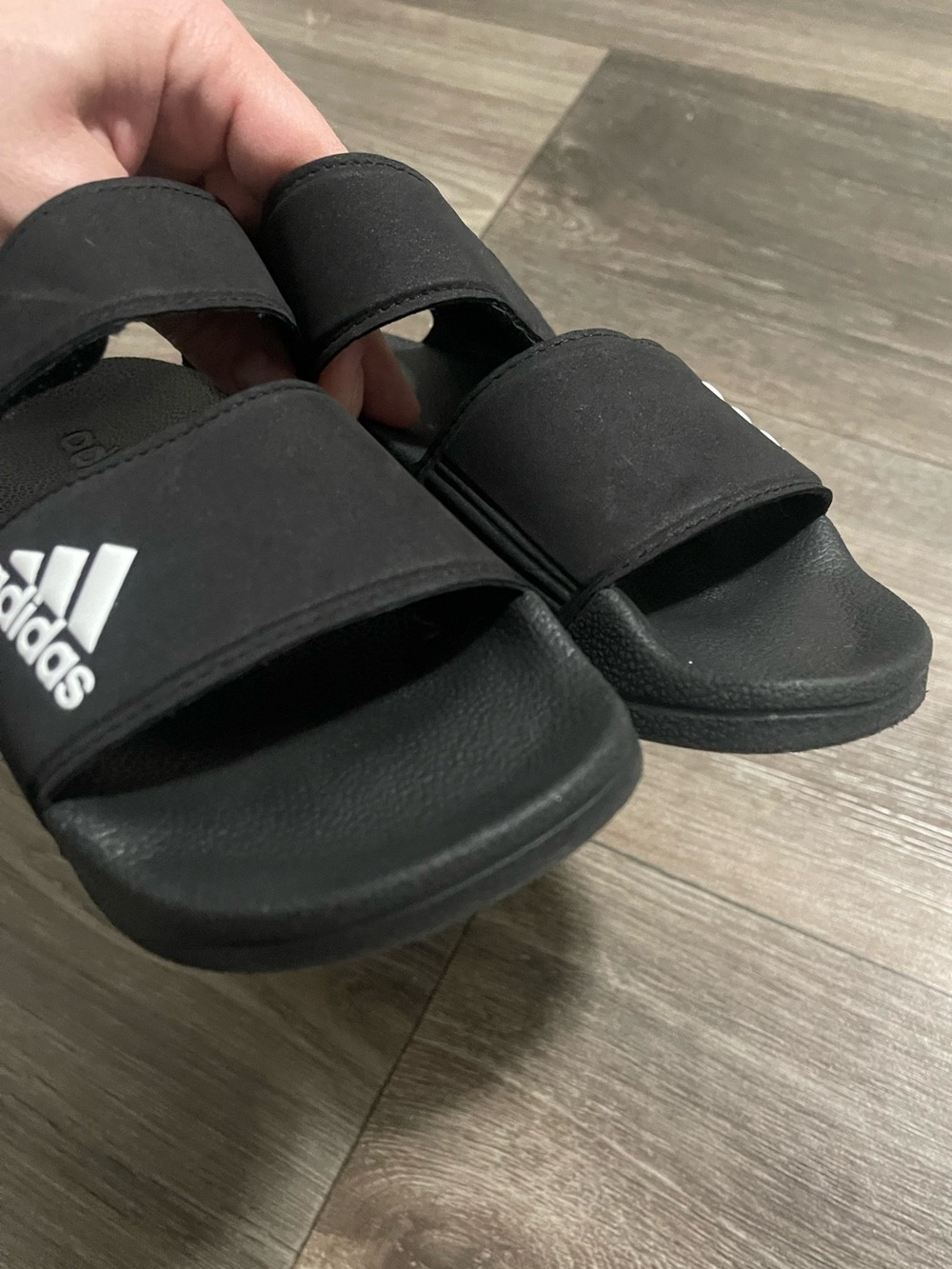 adidas Kids black Adilette Sandals - Picture 7 of 10